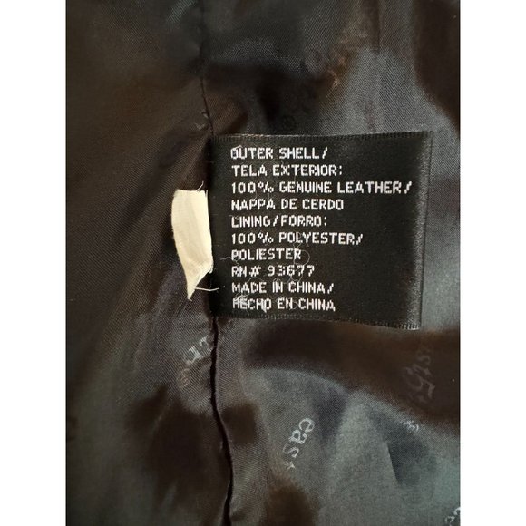 East 5th Zip Front Jacket Size XL Black Genuine Leather - Picture 6 of 16